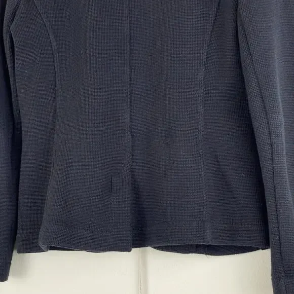 Whistles Black Knit Slim Fit Blazer Size 6